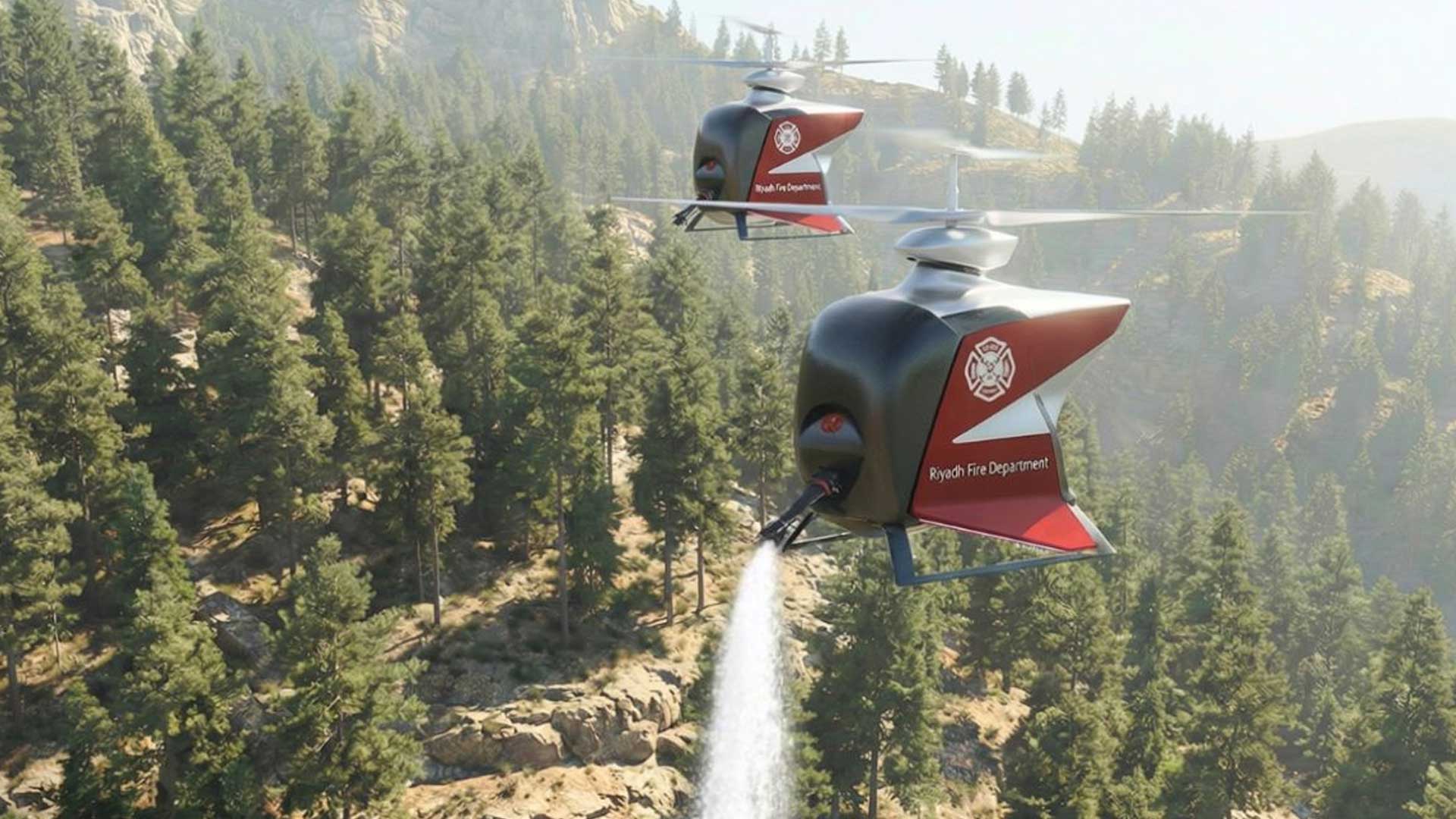 FlyNow propose l’eCopter en version lutte anti‑incendie pour l’Arabie Saoudite