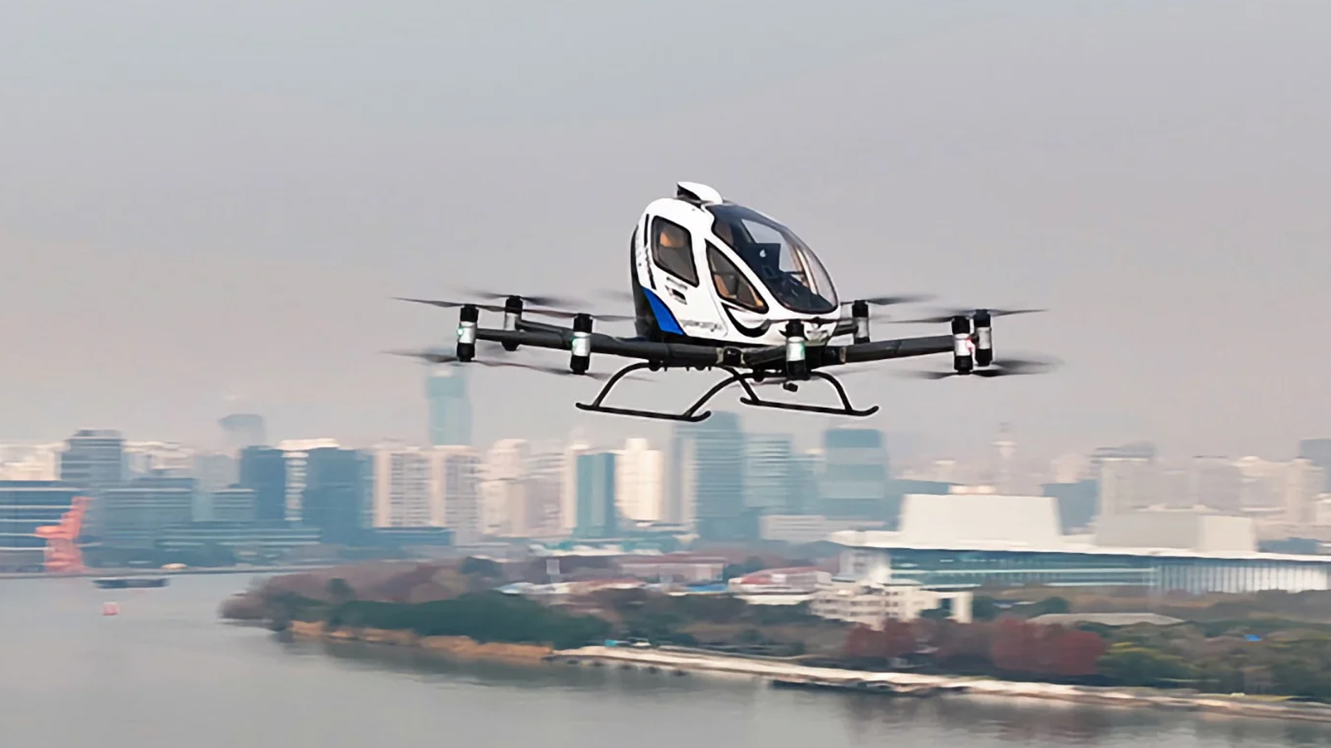 La Chine met en avant ses taxis volants électriques à Wuhan